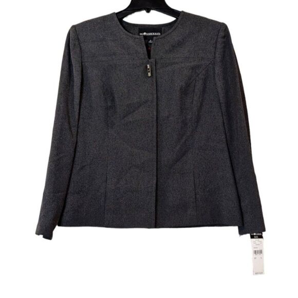 Sag Harbor Womens Size 16 Gray Long Sleeve Mid Length One Piece Suit Jacket